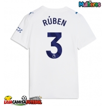 Camisa de Futebol Manchester City Ruben Dias #3 Equipamento Alternativo Mulheres 2026-27 Manga Curta